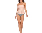 2 Piece Bathing Suits For Women, Trendy High Waisted Bikini Tankini Comfortable and Stylish Multiple Colors and Designs N827