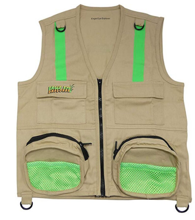 S/M Combination Set 1 Tan Cargo Vest for Kids With Reflective Etsy