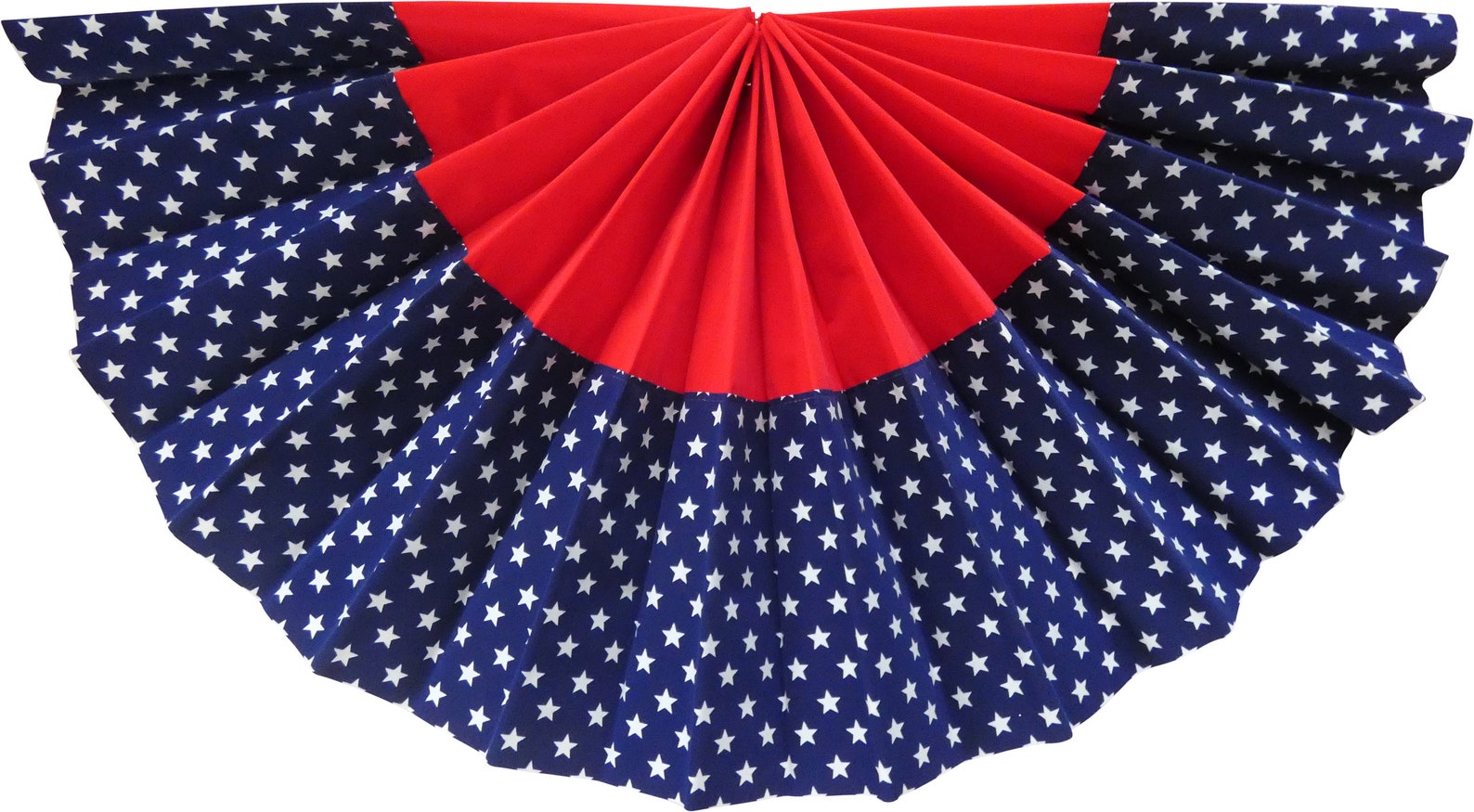 Usa Flag Pleated Fan Bunting 36 X 18 Patriotic Etsy