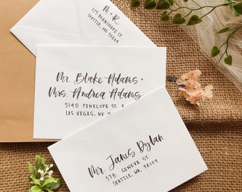 Calligraphy Envelope Addressing, Hand Lettered Envelope, Personalized Envelope, Wedding Envelope