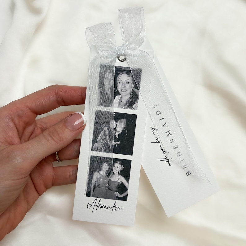 Personalised Bridesmaid Proposal Photo Strip Card, Maid of Honour Gift, Will You Be My Bridesmaid, Wedding Keepsake image 2