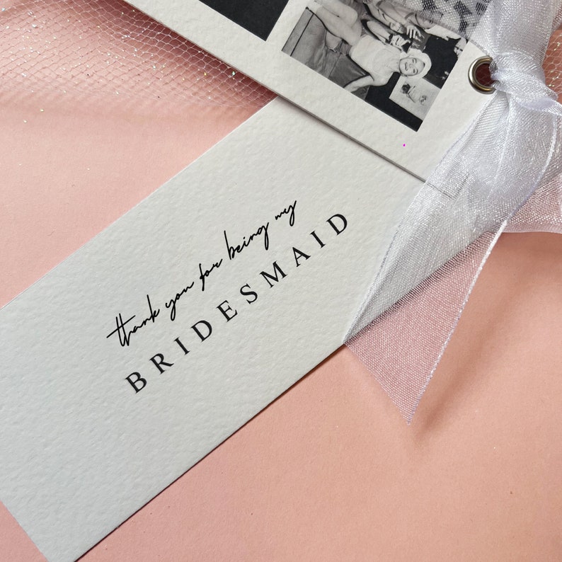 Personalised Bridesmaid Proposal Photo Strip Card, Maid of Honour Gift, Will You Be My Bridesmaid, Wedding Keepsake image 9