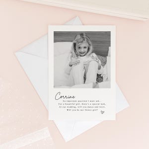 Personalized Flower Girl Proposal Card: A6 Hammered Cardstock