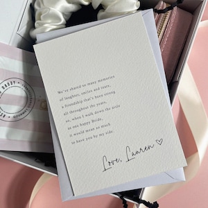Personalised Bridesmaid Proposal Card, Personalised Will You be My Bridesmaid Card, Bridal Party Proposal, Maid of Honour Proposal image 2