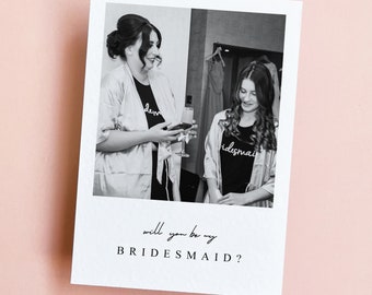 Personalized Bridesmaid Proposal Card: A6 Photo Postcard
