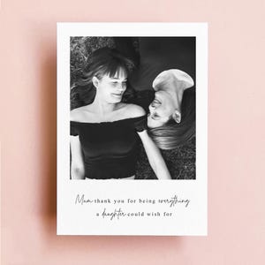 Mother of the Bride Postcard, Personalised Mum Card, Mother of the Bride Thank You, Bridal Party Card, Photo Card, Thank You Mum, MOB