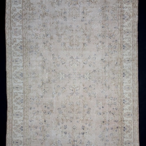 6,2&quot;x9&quot; Feet Oushak Rug,190x275 Cm Turkish Carpet Rug,Short Pile Knoting Woven Rug,Vintage Home Living Room Floor Decor Large Carpet Rug.