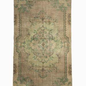 Oushak Rug, Turkish Rug, Turkish Carpet, Vintage Carpet, Boho Rug, Decorative Rug, Natural Rug, Carpet Rug, 5,6&#39;&#39;x 9,4&#39;&#39; Feet 172x288 cm