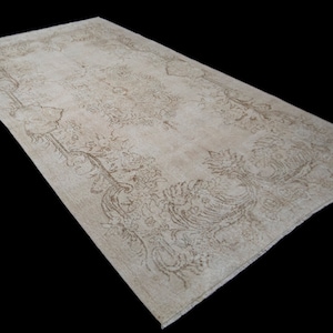 Turkish Rug,5.8&quot;x9,5&quot; Feet 178x292 Cm Vintage Oushak Carpet Rug,Chic Soft Color Turkish Floor Rug,Handmade Bohemian Carpet Rug,Large Rug.