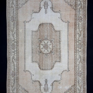 Oushak Rug,5,4&quot;x8,9&quot; Feet 164x270 Cm Turkish Carpet Rug,Chic Oushak Rug,Bohemian Floor Rug,Short Pile Living Room Floor Rug,Large Oushak Rug