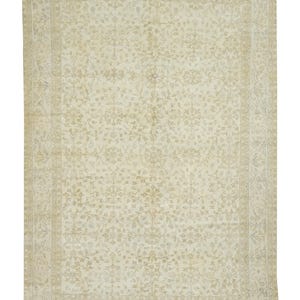 Turkish Oushak Rug, 6,9&#39;&#39;X10&#39;&#39; Feet 210X303 Cm, Soft Color Rug, Pastel Rug, Double Knot Rug, Turkish Rug, Vintage Rug, Chic Rug, Faded Rug