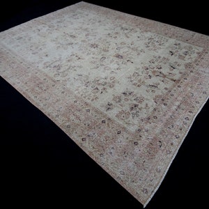 Oushak Rug, 6,7&#39;&#39;X9,4&#39;&#39; Feet 205X288 Cm, Soft Color Rug, Pastel Rug, Double Knot Rug, Turkish Rug, Vintage Rug, Chic Oushak Rug, Faded Rug