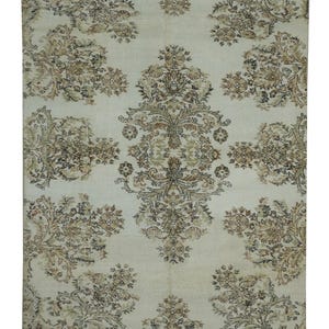 Oushak Rug, 5,2&#39;&#39;X9,5&#39;&#39; Feet 158X290 Cm, Soft Color Rug, Pastel Rug, Double Knot Rug, Turkish Rug, Vintage Rug, Chic Oushak Rug,  Faded Rug