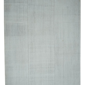 Oversized Handwoven Kilim Rug: Goat Hair & Cotton, 9.7x12.3 ft, Vintage Turkish Flatweave