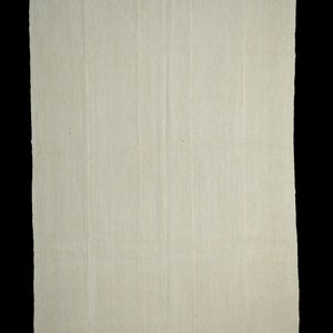 Vintage Hemp Turkish Rug: 5.6x8.6 ft, Boho Chic Kilim