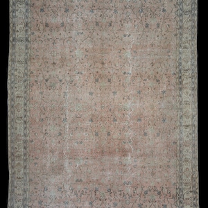 7,1&quot;x10,2&quot; Feet Turkish Carpet Rug,Oushak Rug,Large Vintage Rug,Modern Vintage Oushak Rug,Bohemian Rug,Short Pile Oushak Rug.