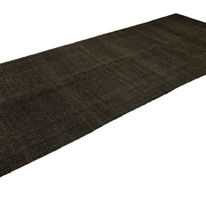 Plain Turkish Kilim Rug Modern Goat Hair Rug Nomadic Kilim Rug Decorative Kilim Rug Anatolian Rug Boho Rug 5,2&#39;&#39;x12,5&#39;&#39; Feet 157x380 Cm Rug