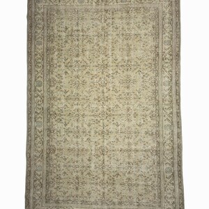 Oushak Rug, Turkish Rug, Pastel Carpet, Vintage Carpet, Boho Rug, Decorative Rug, Natural Rug, Carpet Rug, 6,10&#39;&#39;x 10,4&#39;&#39; Feet 210x318 cm