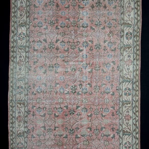 5,5&quot;x9&quot; Feet Oushak Rug,167x277 Cm Turkish Carpet Rug,Short Pile Knoting Woven Rug,Vintage Home Living Room Floor Decor Chic Carpet Rug.