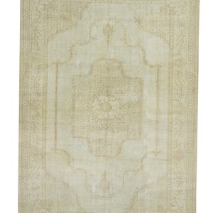 6,7&quot;x9,8&quot;Feet 206x298 Cm Turkish Carpet Rug,Oushak Rug,Large Vintage Rug,Modern Vintage Oushak Rug,Bohemian Rug,Short Pile Oushak Carpet Rug