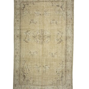 Oushak Rug, Turkish Rug, Turkish Carpet Rug, Pastel Floor Rug, Vintage Rug, Decorative Floor Rug, Tribal Rug, 5,9&#39;&#39;x9,6&#39;&#39; Feet 180x292 cm
