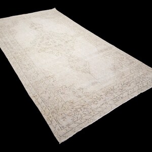Oushak Rug, 5,5&#39;&#39;X9,6&#39;&#39; Feet 167X295 Cm, Soft Color Rug, Pastel Rug, Double Knot Rug, Turkish Rug, Vintage Rug, Chic Rug, Faded Natural Rug