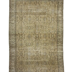 Oushak Rug, Turkish Rug, Turkish Carpet, Vintage Carpet, Boho Rug, Decorative Rug, Natural Rug, Carpet Rug, 6,7&#39;&#39;x 10,4&#39;&#39; Feet 205x318 cm
