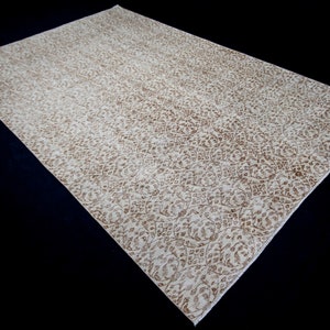 Christmas Gift for Home, Oushak Rug, 5,8&#39;&#39;X9,3&#39;&#39; Feet 177X284 Cm, Pastel Rug, Double Knot Rug, Vintage Rug, Chic Rug, Brownish Faded Rug