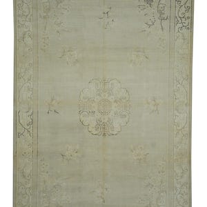 Oushak Rug, 6,9&#39;&#39;X10,4&#39;&#39; Feet 210X317 Cm, Soft Color Rug, Pastel Rug, Double Knot Rug, Turkish Rug, Vintage Rug, Chic Oushak Rug, Area Rug