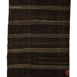 Turkish Kilim Rug Striped Kilim Rug Goat Hair Rug Modern Turkish Rug Decorative Kilim Rug Nomadic Extraordinary Kilim 5,1&#39;&#39;X10,9&#39;&#39; Feet Rug