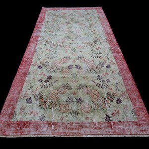 DISCOUNT for WOMAN&#39;S DAY !!! Turkish Rug,3,6&quot;x6,7&quot; Feet 110x205 Cm Vintage Oushak Carpet Rug,Chic,Handmade Bohemian Carpet Rug,Large Rug.