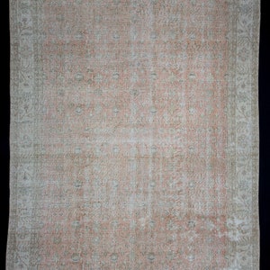 Oushak Rug,7,1&quot;x10,2&quot;Feet 180x295 Cm Turkish Carpet Rug,Chic Oushak Rug,Bohemian Floor Rug,Short Pile Living Room Floor Rug,Large Oushak Rug
