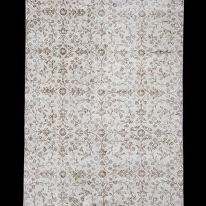 Handmade Gifts Oushak Rug,3,10&quot;x6,2&quot; Feet 121x191 Cm Turkish Carpet Rug,Chic Oushak Rug,Bohemian Floor Rug,Short Pile Living Room Floor Rug