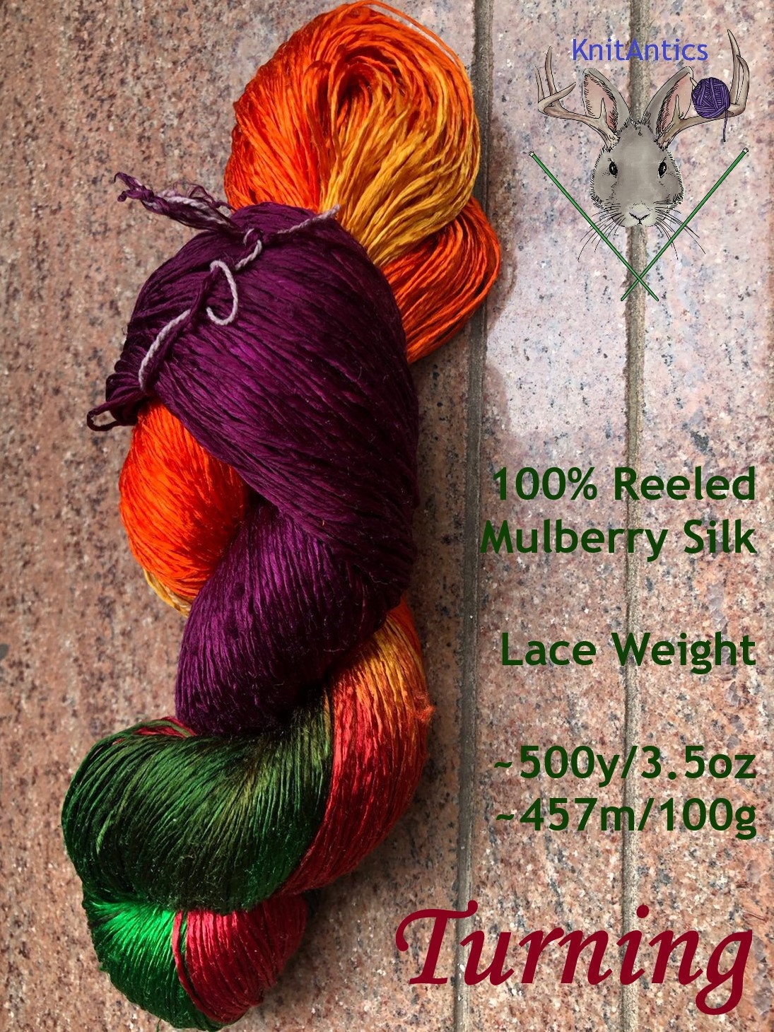 Pooka Turning 100% Reeled Mulberry Silk 500m/100g Lace Weight - Etsy