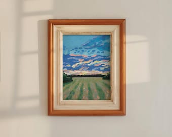 Okie Dusk Print | Oklahoma Sunset Art Print | Oklahoma Sunset Painting | Sunset Art | Giclée Print
