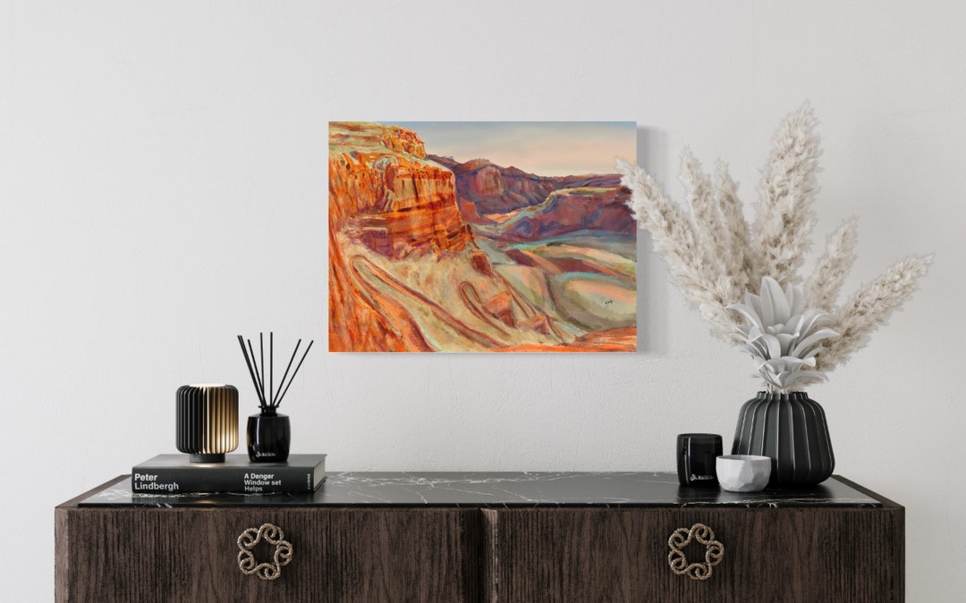 Grand Canyon Water Color Landscape Art Print by Travis Mcnulty Wall Art ...