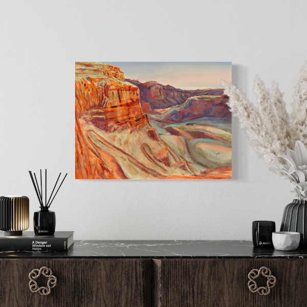 Grand Canyon Water Color landscape Art Print By Travis McNulty | Wall Art | Art Print | Landscape Painting | West | Impressionist | Colorful