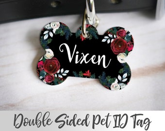 flower shaped dog tag