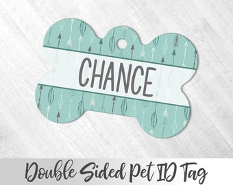 Arrows Pet Tag, Rustic Dog Tag, Personalized Pet ID tag, Cat ID tag, Dog Name Tag, Custom Dog Tag, Dog Tag for Boy Dog, Custom Text Pet Tag
