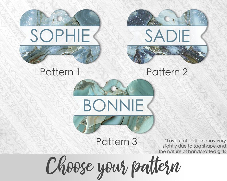 Custom Text Pet Tag Custom Dog Tag Cute Pet Tag Faux Marble Pet ID Tag Cat ID tag Dog Name Tag Girly Pet Tag Personalized Pet ID tag