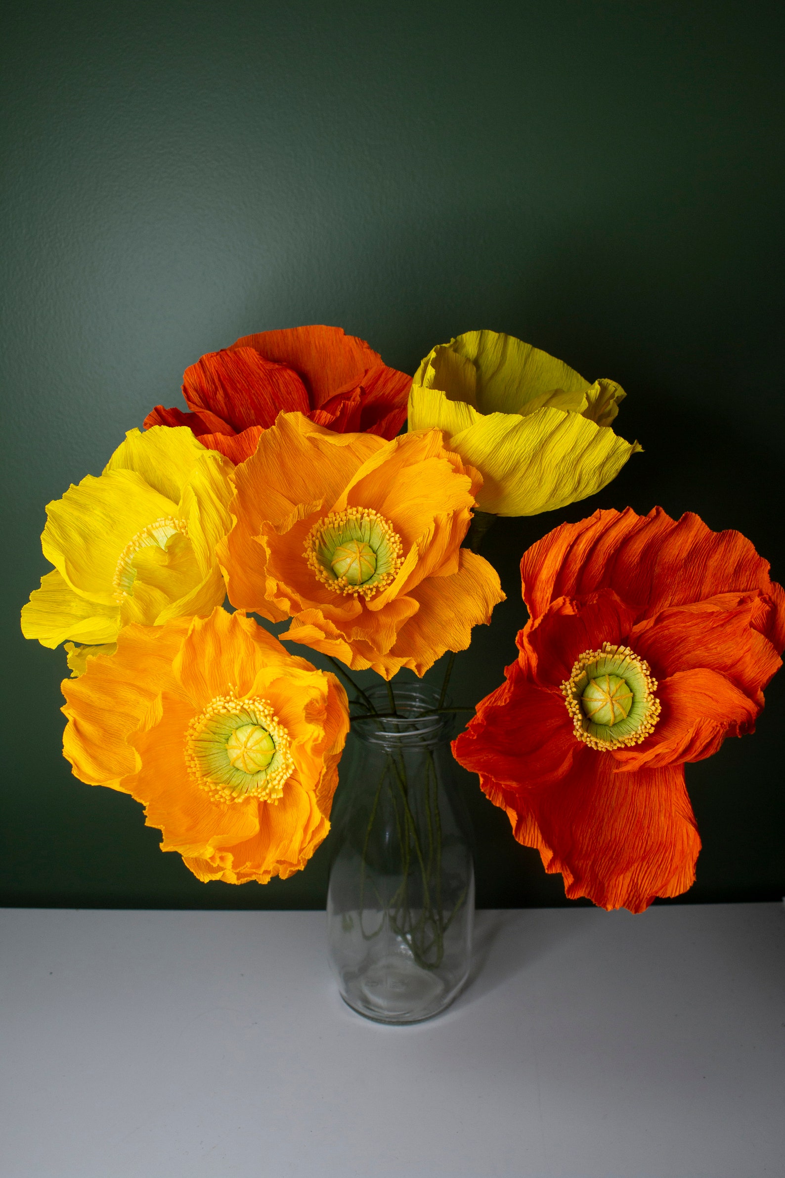 Crepe Paper Poppies Large Etsy UK