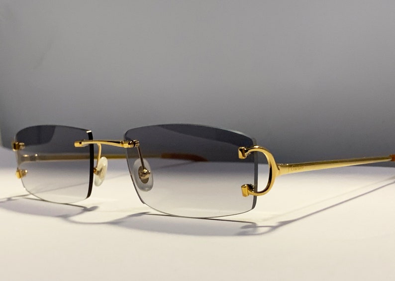 Cartier C decor rimless vintage GOLD original Etsy