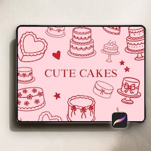 Cake Stamp Brushes for Procreate – Cute Graphics (Digital Download)