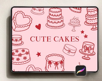 Cake Stamp Brushes for Procreate – Cute Graphics (Digital Download)