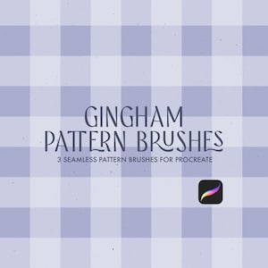 3 Gingham Seamless Pattern Brushes for Procreate - DIGITAL DOWNLOAD