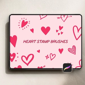 35 Heart Stamp Brushes for Procreate - DIGITAL DOWNLOAD