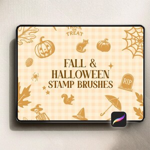 50 Fall & Halloween Stamp Brushes for Procreate - DIGITAL DOWNLOAD
