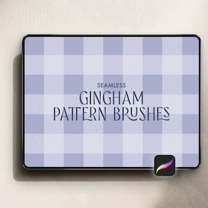 3 Gingham Seamless Pattern Brushes for Procreate - DIGITAL DOWNLOAD