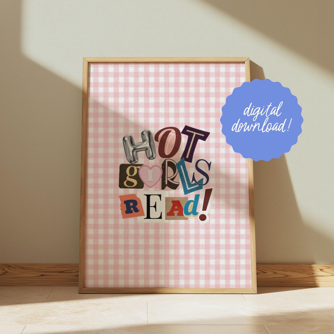 Hot Girls Read Ransom Note Poster Print - DIGITAL DOWNLOAD - Etsy