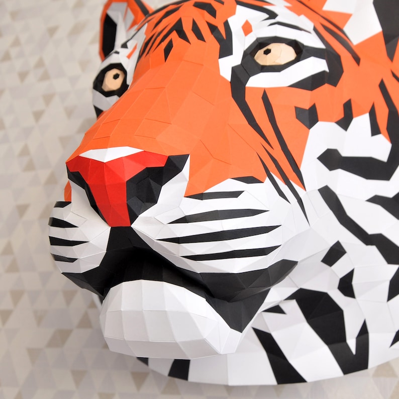 Printable paper amazing Tiger Head Etsy
